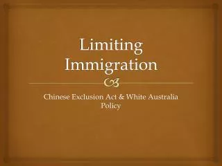 limiting immigration