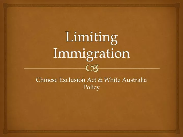 limiting immigration