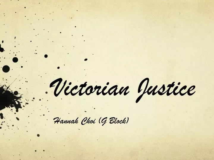 victorian justice