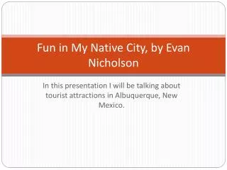 Fun in My Native City, by Evan Nicholson