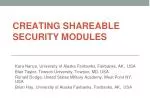 Creating Shareable Security Modules: Addressing Challenges and Framework Development - slide 1