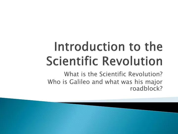 introduction to the scientific revolution