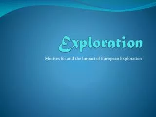 exploration