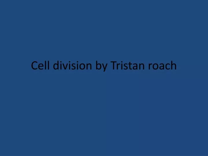 cell division by tristan roach