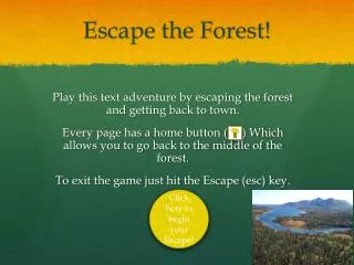 Escape the Forest!