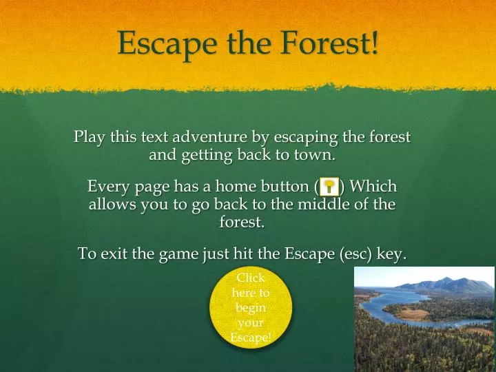 escape the forest