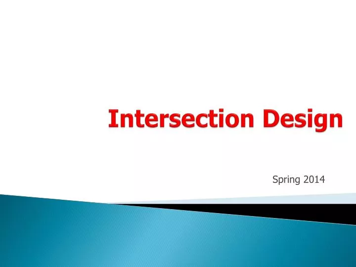 intersection design