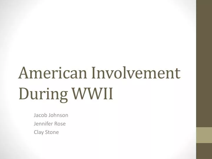 american involvement during wwii