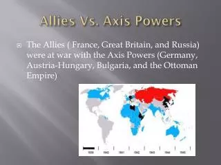 Allies Vs. Axis Powers