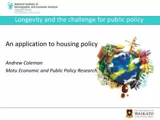 Longevity and the challenge for public policy