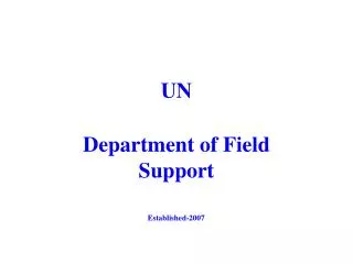 Department of Field Support