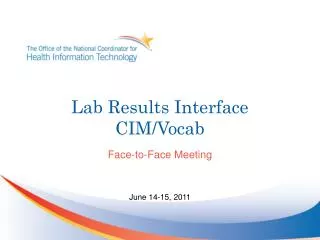 Lab Results Interface CIM/Vocab