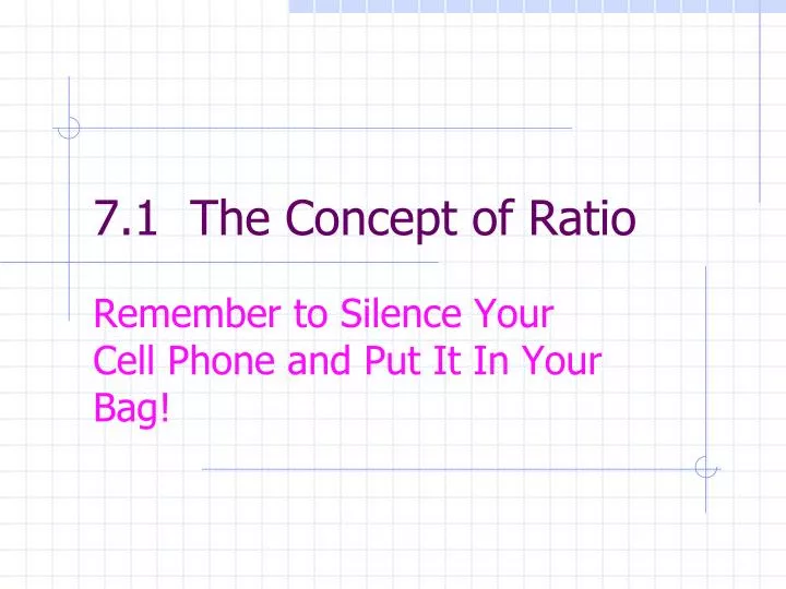 7 1 the concept of ratio
