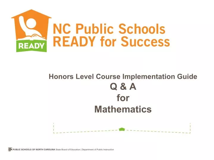 honors level course implementation guide q a for mathematics