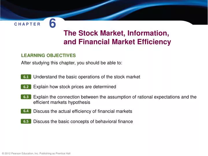 the stock market information and financial market efficiency