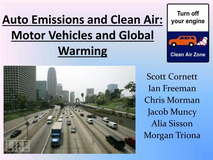auto emissions and clean air motor vehicles and global warming