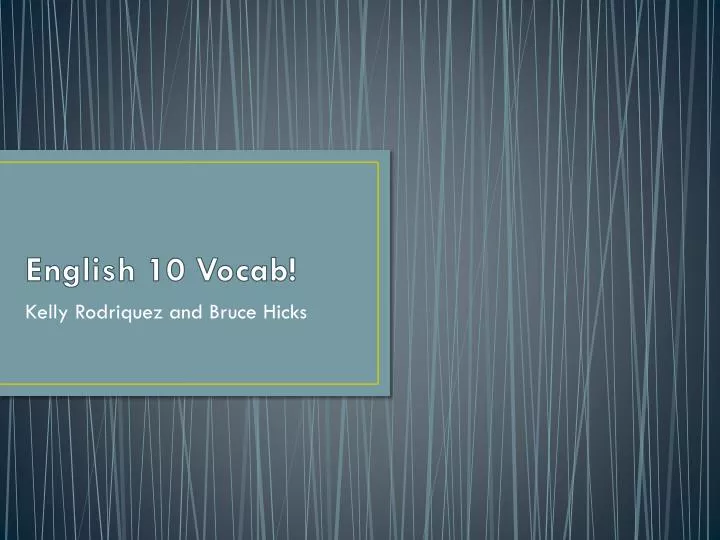 english 10 vocab