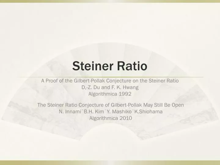 steiner ratio