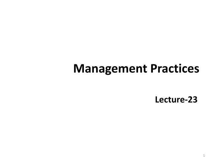 management practices