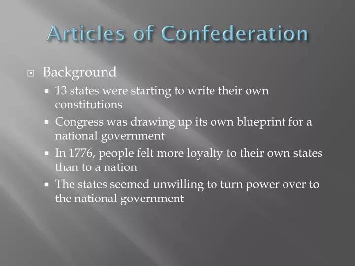 articles of confederation