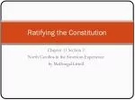 Ratifying the Constitution - slide 1