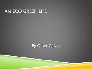An Eco Green Life