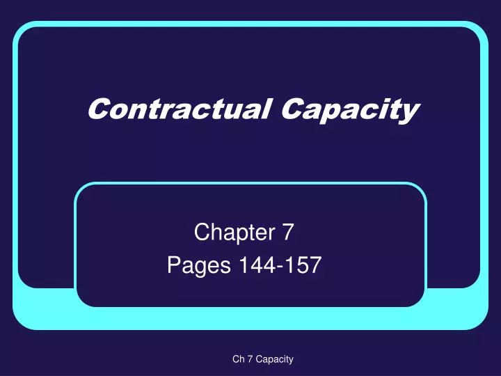 contractual capacity