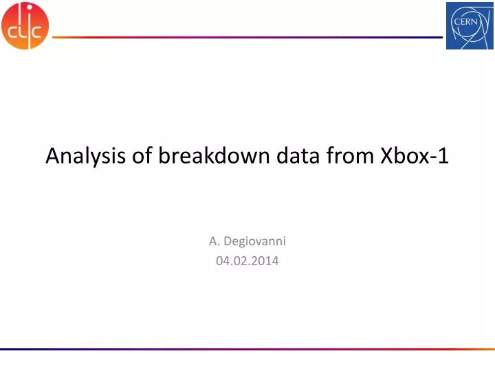 analysis of breakdown data from xbox 1