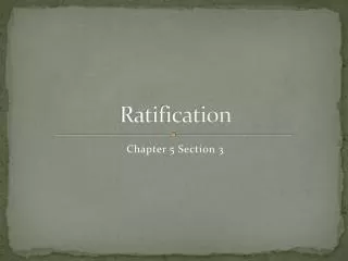 Ratification