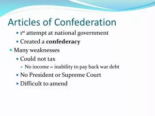 Articles of Confederation
