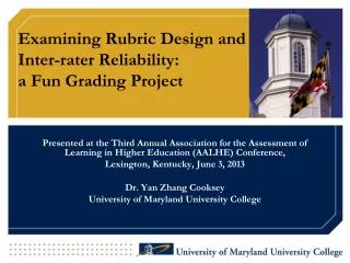 Examining Rubric Design and Inter-rater Reliability: a Fun Grading Project