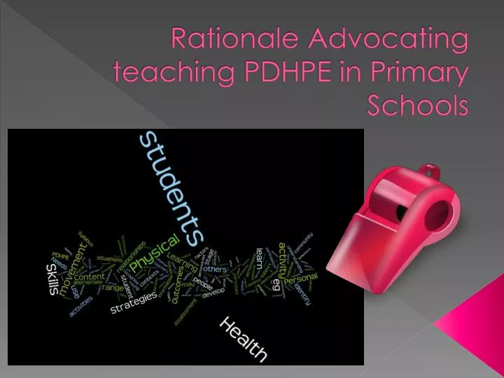 rationale advocating teaching pdhpe in primary schools