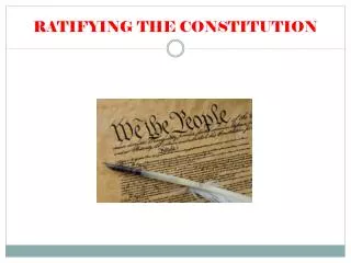 ratifying the constitution