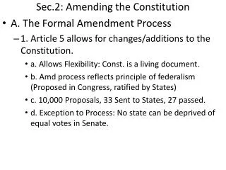 Sec.2: Amending the Constitution