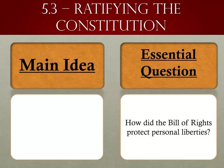 5 3 ratifying the constitution