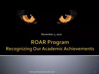 ROAR Program Recognizing Our Academic Achievements