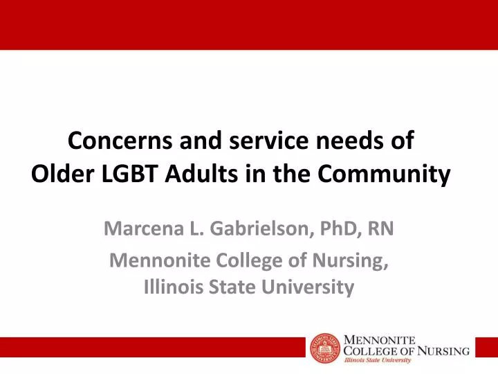 concerns and service needs of older lgbt adults in the community