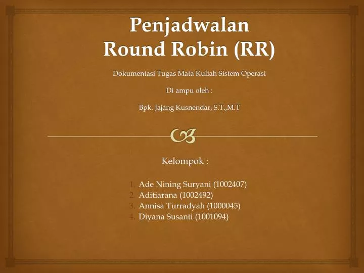 penjadwalan round robin rr