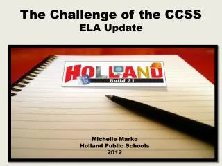 The Challenge of the CCSS ELA Update