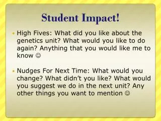 Student Impact!