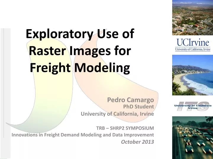 exploratory use of raster images for freight modeling