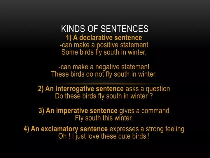 kinds of sentences