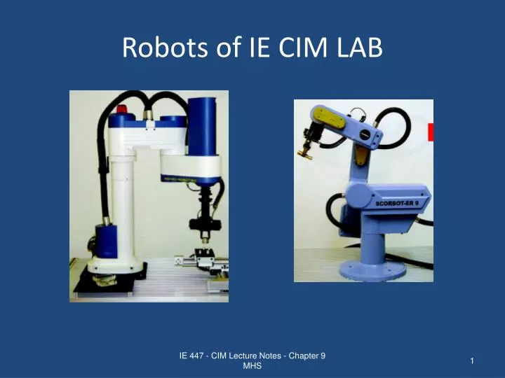 robots of ie cim lab