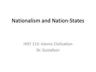 Nationalism and Nation-States