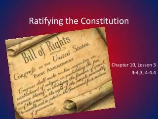 ratifying the constitution