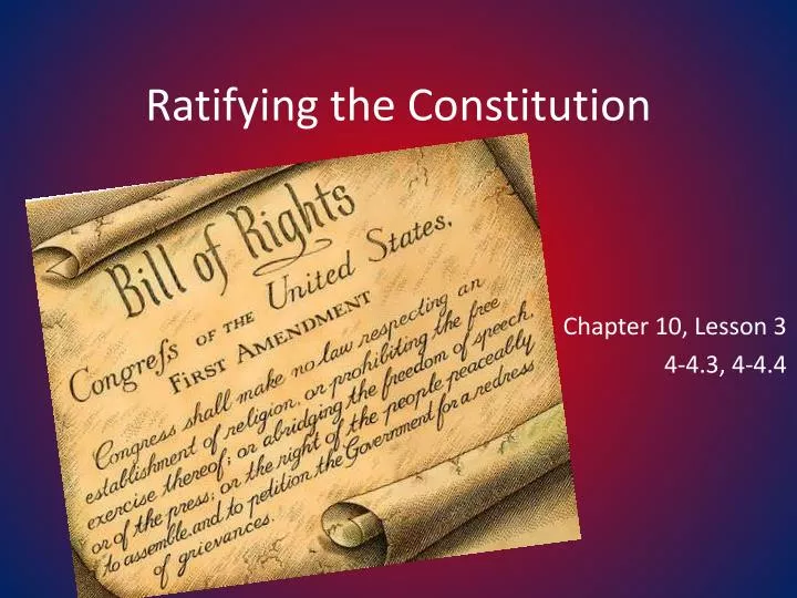 ratifying the constitution