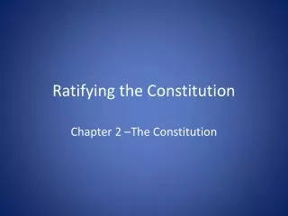 ratifying the constitution