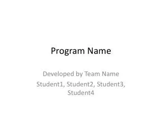 Program Name