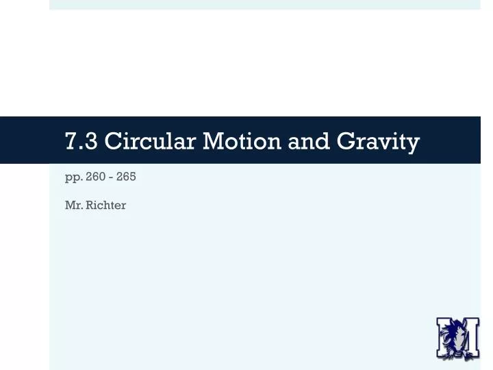 7 3 circular motion and gravity