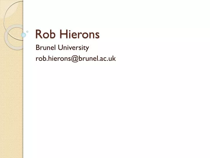 rob hierons